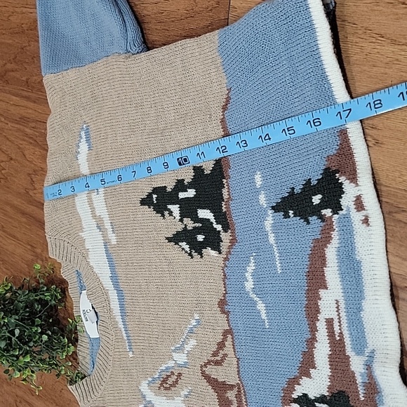 Mountain Spring Landscape Crew Neck Sweater - Picture 10 of 11